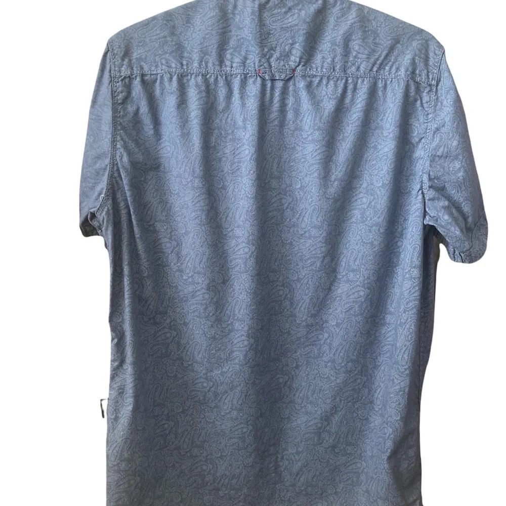 Blue Short Sleeves Button Down Shirt Junior XL Topman - Picture 2 of 3